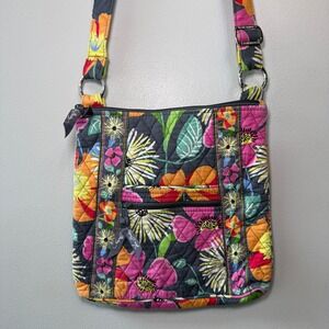 Vera Bradley Jazzy Blooms Floral Quilted Cotton Hipster Crossbody Bag Purse